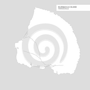 Map of Blanquilla Island photo